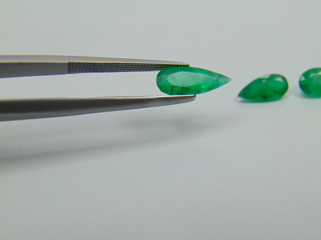 2.47ct Emerald 11x5mm 9.5x4mm 7x5mm