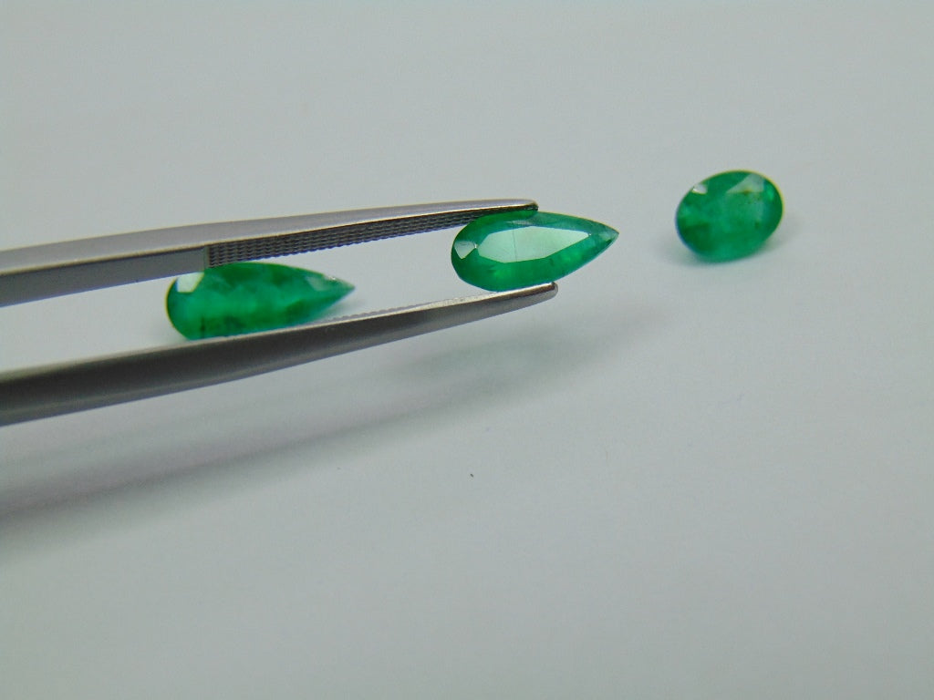 2.47ct Emerald 11x5mm 9.5x4mm 7x5mm