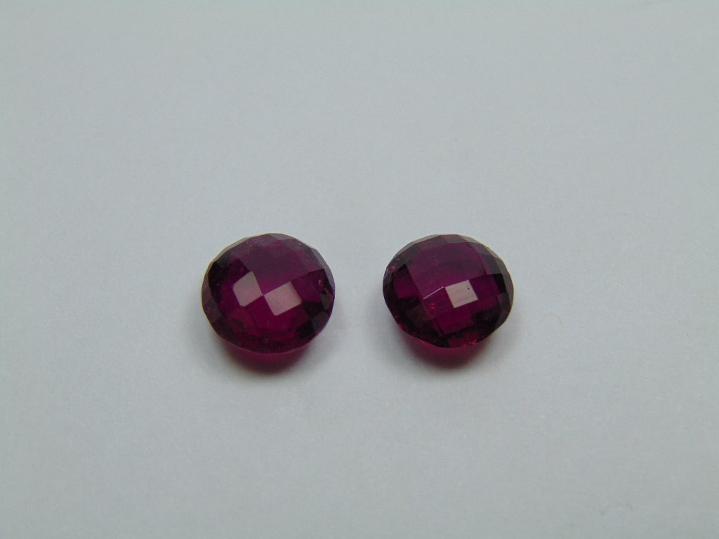 7.40ct Rubellite Pair 9mm