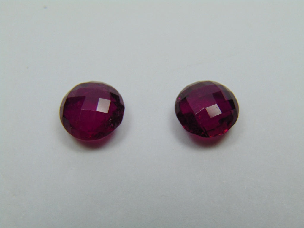 7.40ct Rubellite Pair 9mm