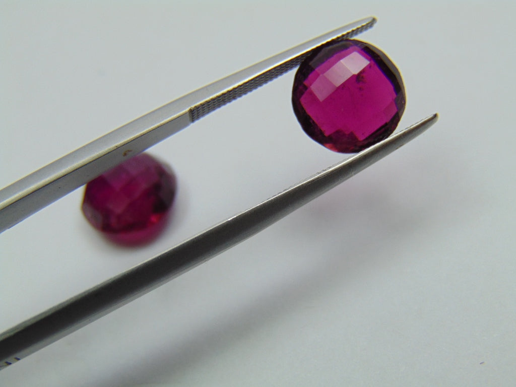 7.40ct Rubellite Pair 9mm