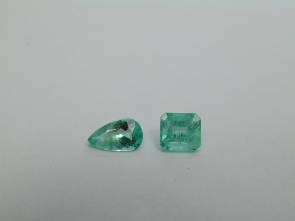 2.08ct Emerald 9x5mm 7x6mm