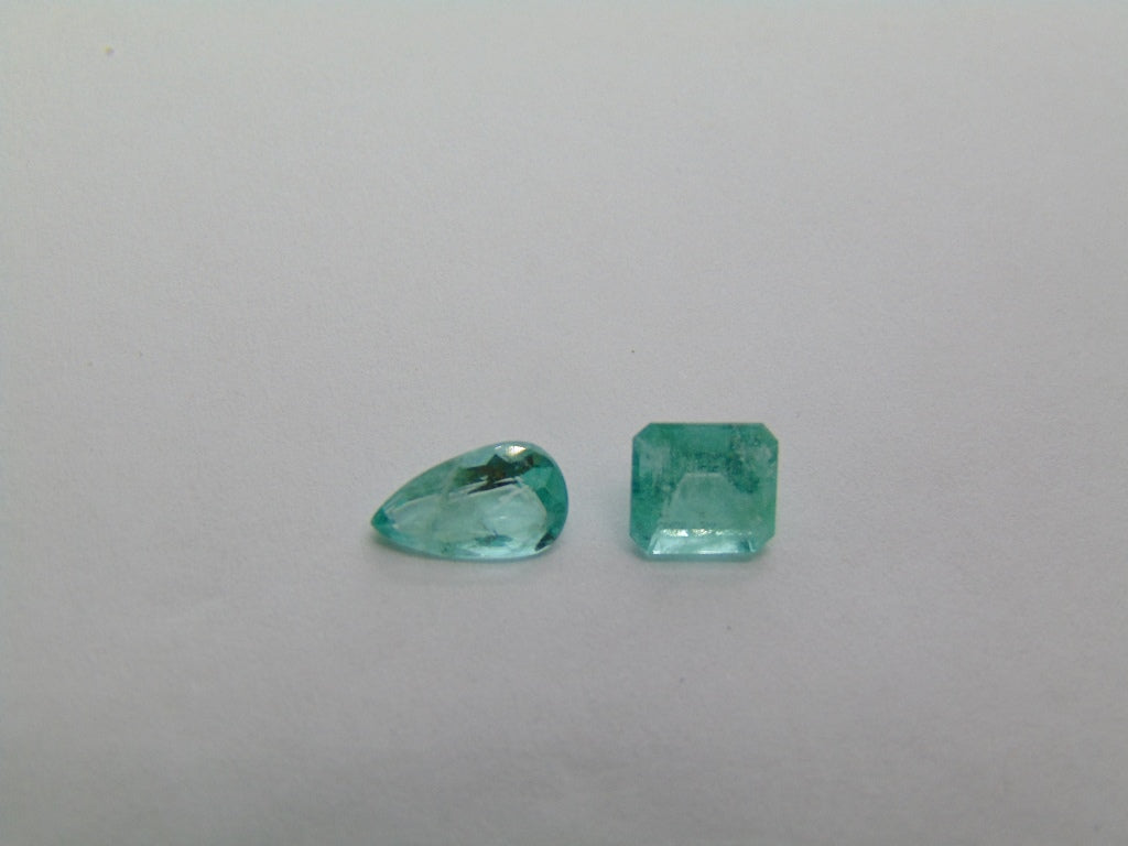 2.08ct Emerald 9x5mm 7x6mm