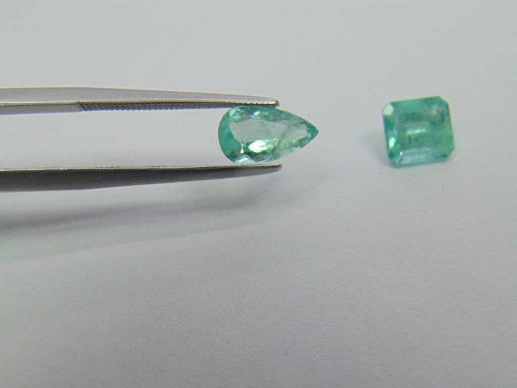 2.08ct Emerald 9x5mm 7x6mm