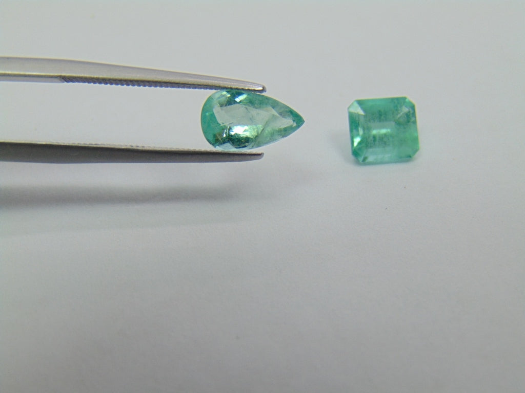 2.08ct Emerald 9x5mm 7x6mm