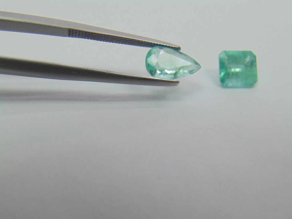 2.08ct Emerald 9x5mm 7x6mm