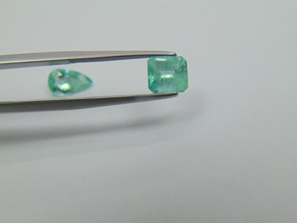 2.08ct Emerald 9x5mm 7x6mm