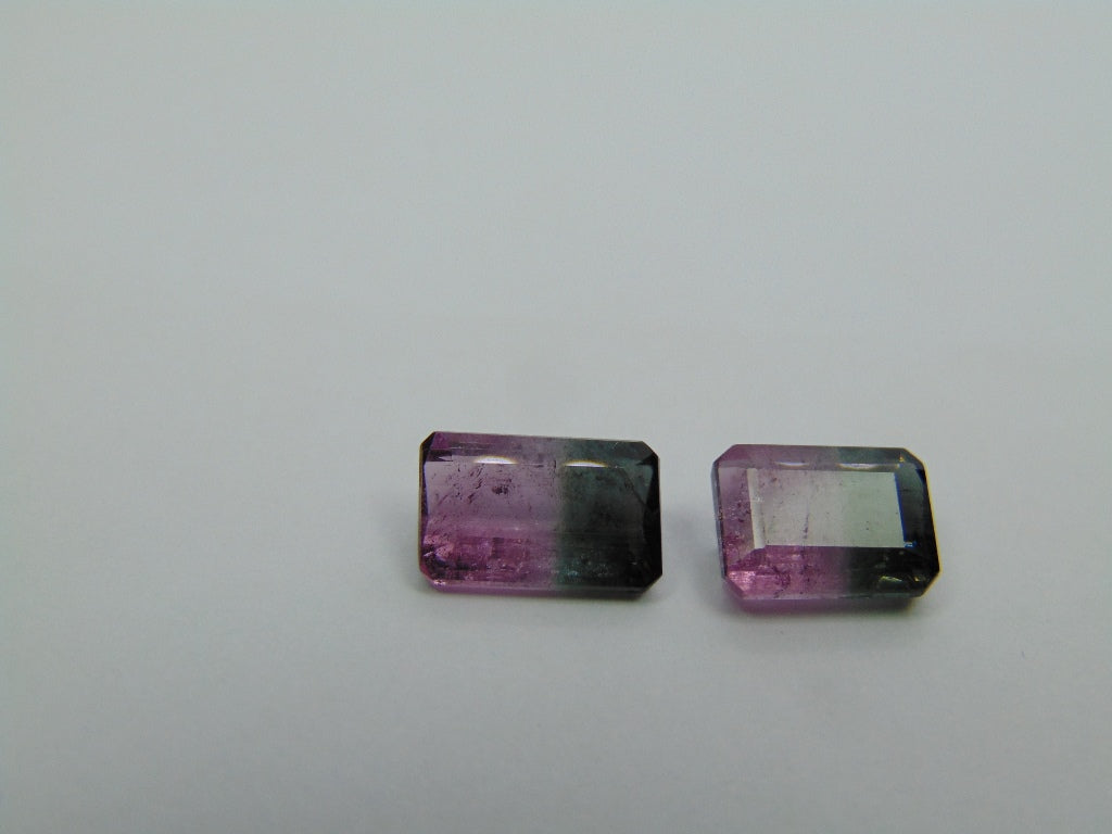 4.70ct Tourmaline Bicolor 10x6 9x6mm