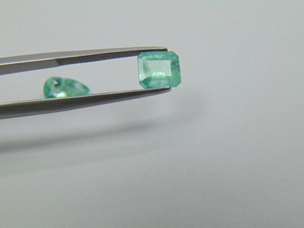 2.08ct Emerald 9x5mm 7x6mm