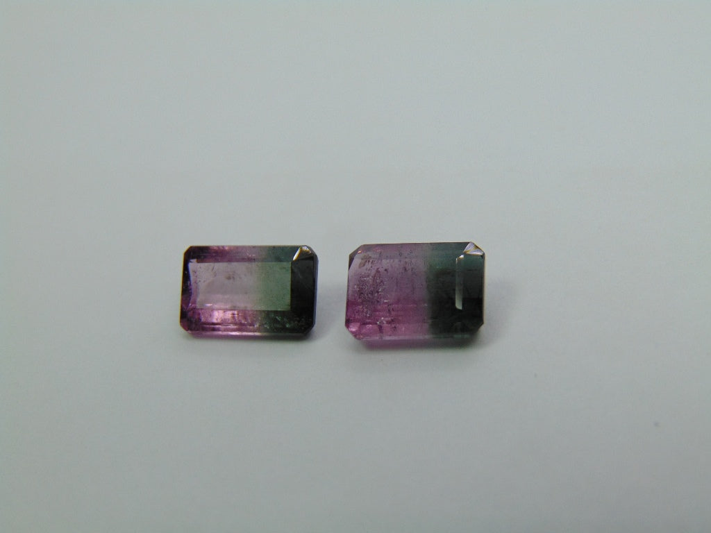 4.70ct Tourmaline Bicolor 10x6 9x6mm