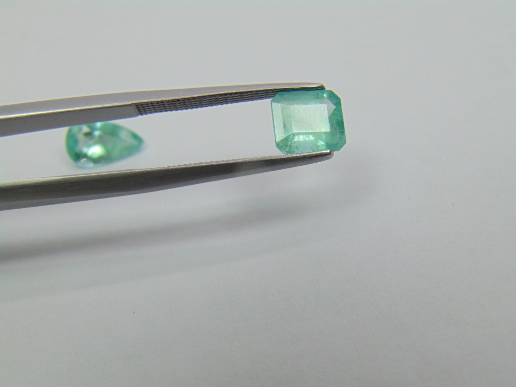 2.08ct Emerald 9x5mm 7x6mm