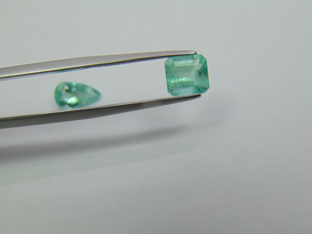 2.08ct Emerald 9x5mm 7x6mm