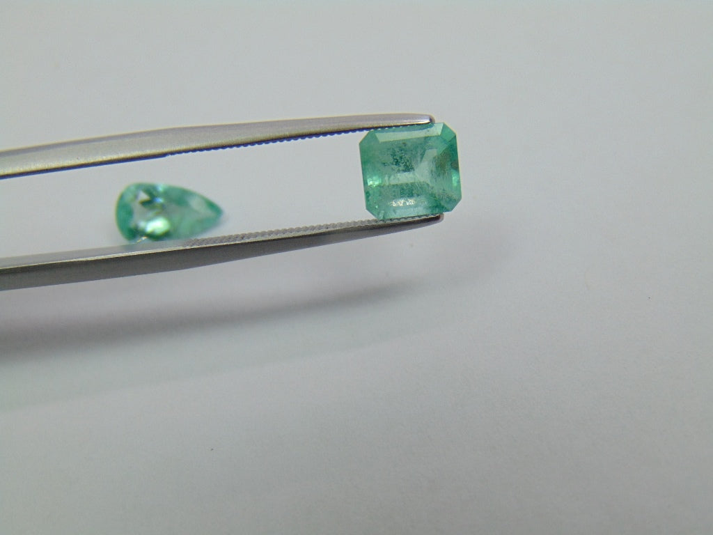 2.08ct Emerald 9x5mm 7x6mm