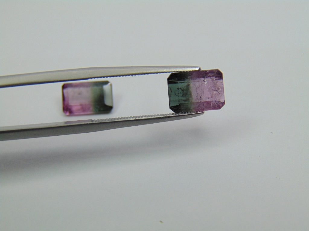 4.70ct Tourmaline Bicolor 10x6 9x6mm