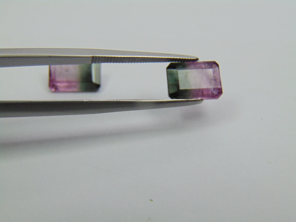 4.70ct Tourmaline Bicolor 10x6 9x6mm