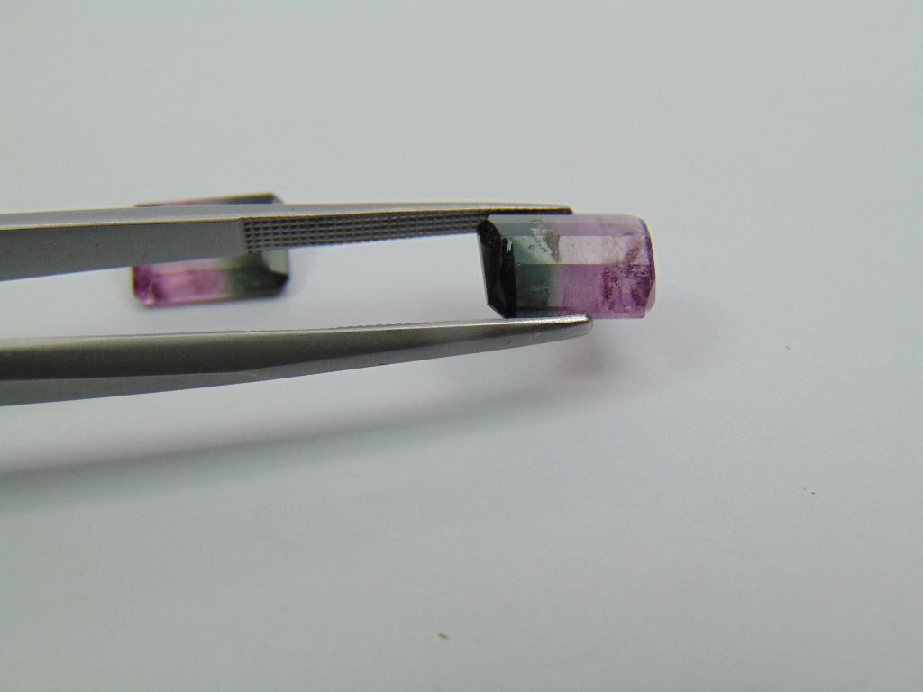 4.70ct Tourmaline Bicolor 10x6 9x6mm