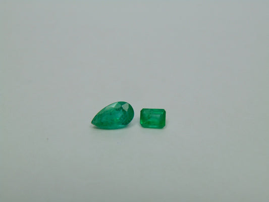1.44ct Emerald 9x5mm 5x4mm