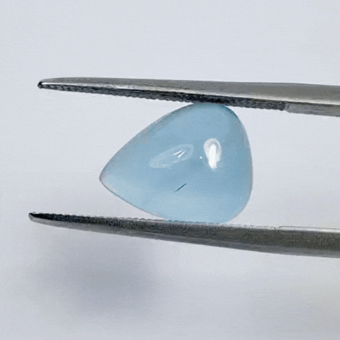 7.15ct Aquamarine Cabochon 11x9mm 11x8mm