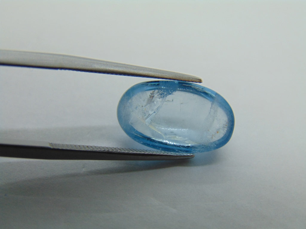 14.75ct Aquamarine Cabochon 16x12mm 15x9mm