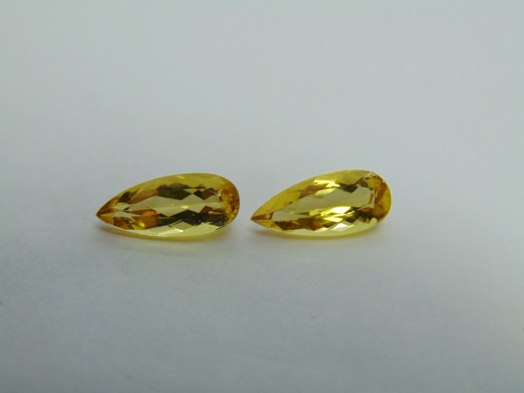 3.96ct Beryl Pair 13x5.5mm