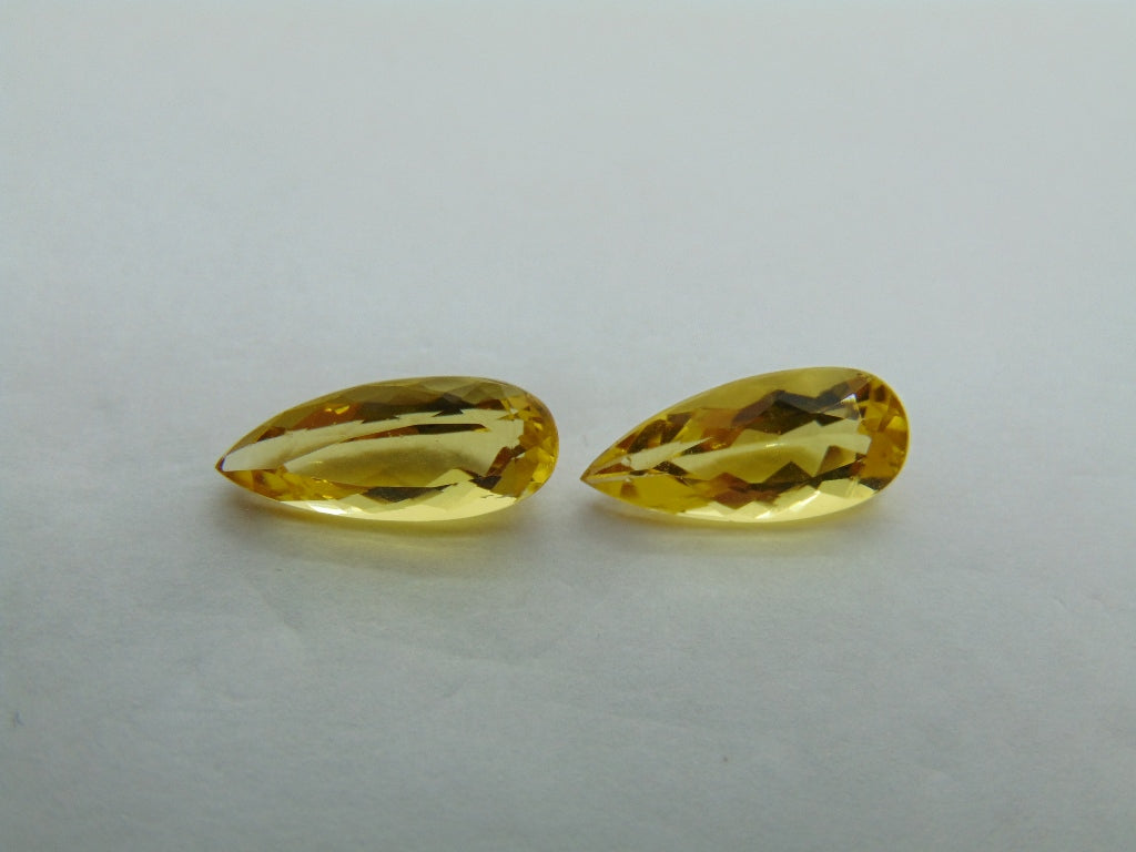 3.96ct Beryl Pair 13x5.5mm