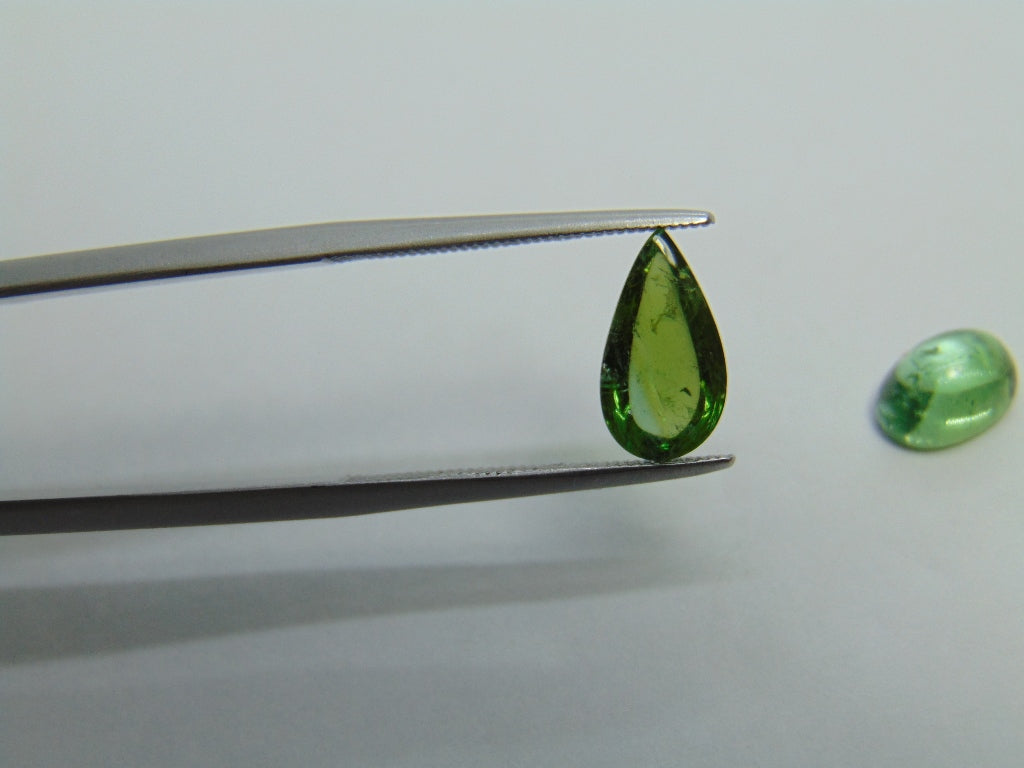 3.50ct Tourmaline Cabochon 11x6mm 8x6mm