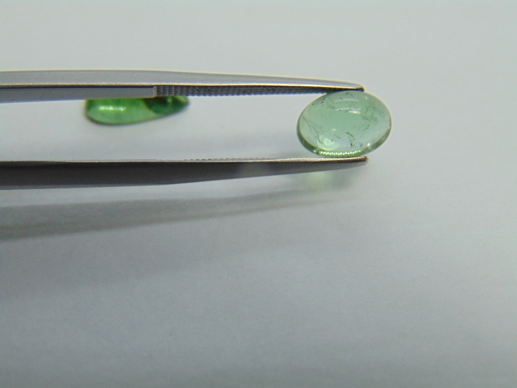 3.50ct Tourmaline Cabochon 11x6mm 8x6mm