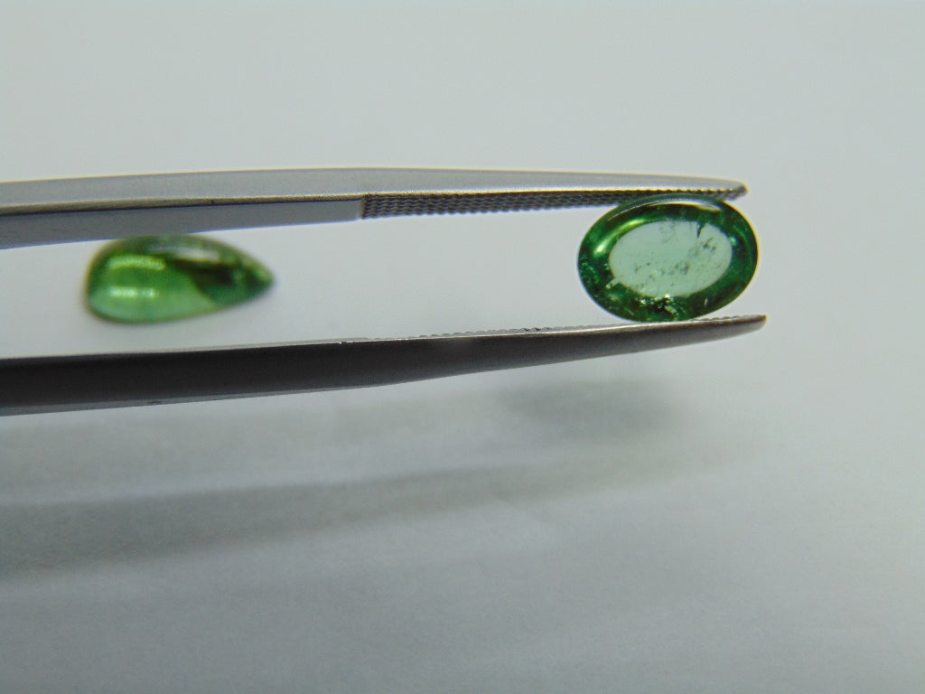 3.50ct Tourmaline Cabochon 11x6mm 8x6mm