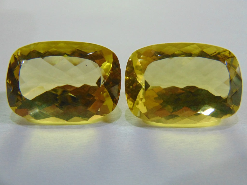 82.60ct Green Gold Pair 28x19mm