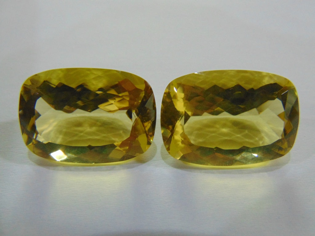 82.60ct Green Gold Pair 28x19mm