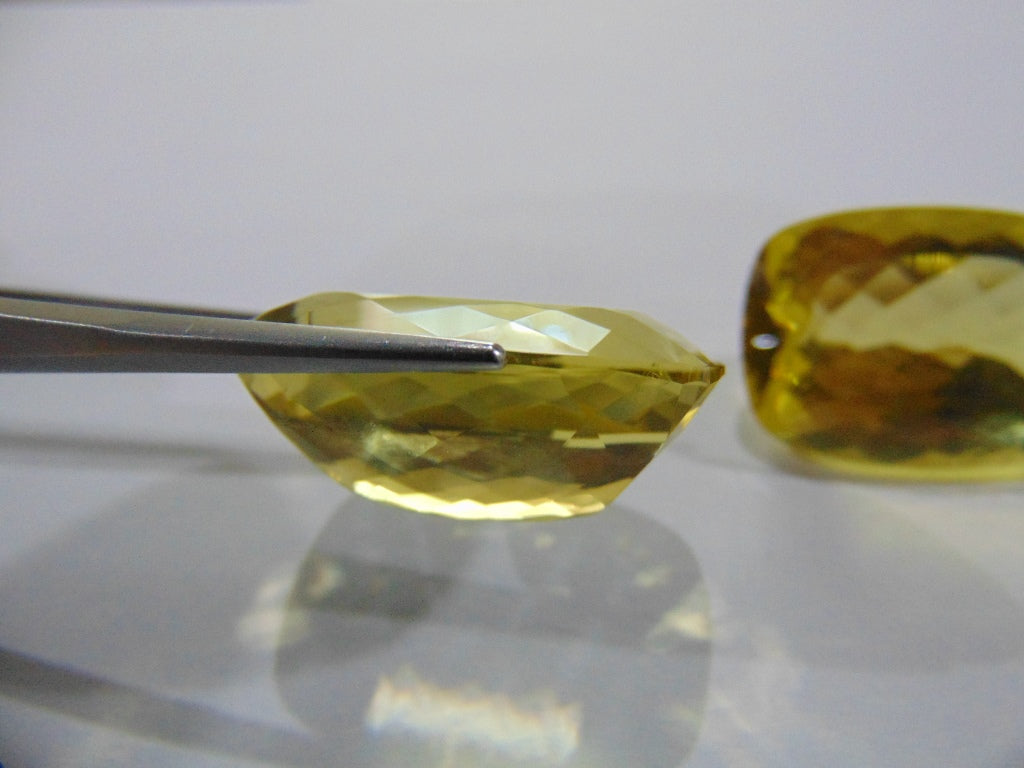 82.60ct Green Gold Pair 28x19mm