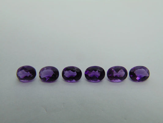 7.15ct Amethysts Calibrated 8x6mm