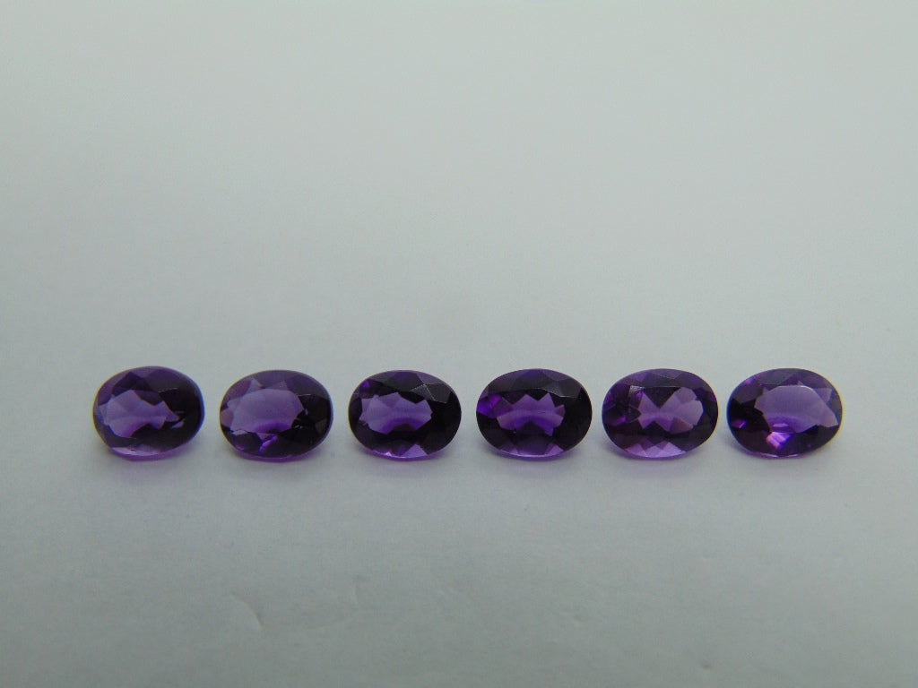 7.15ct Amethysts Calibrated 8x6mm