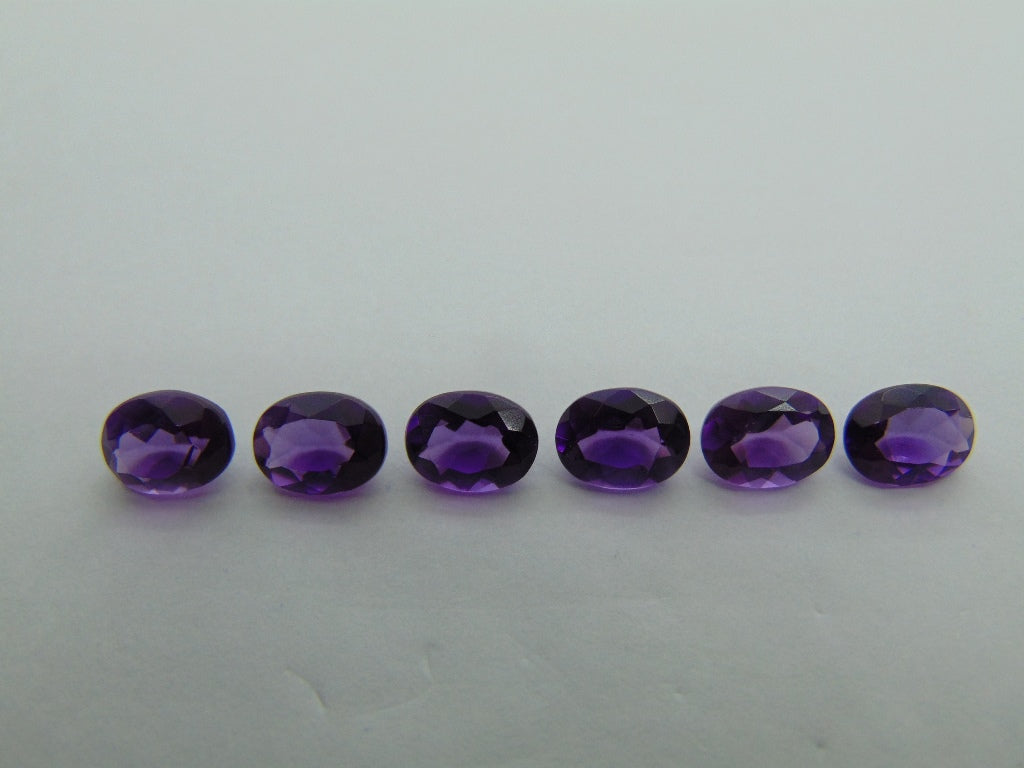 7.15ct Amethysts Calibrated 8x6mm