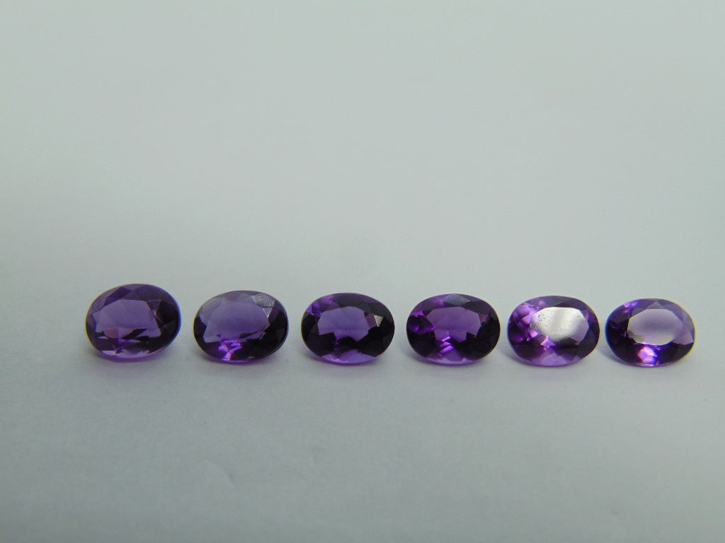 7.15ct Amethysts Calibrated 8x6mm