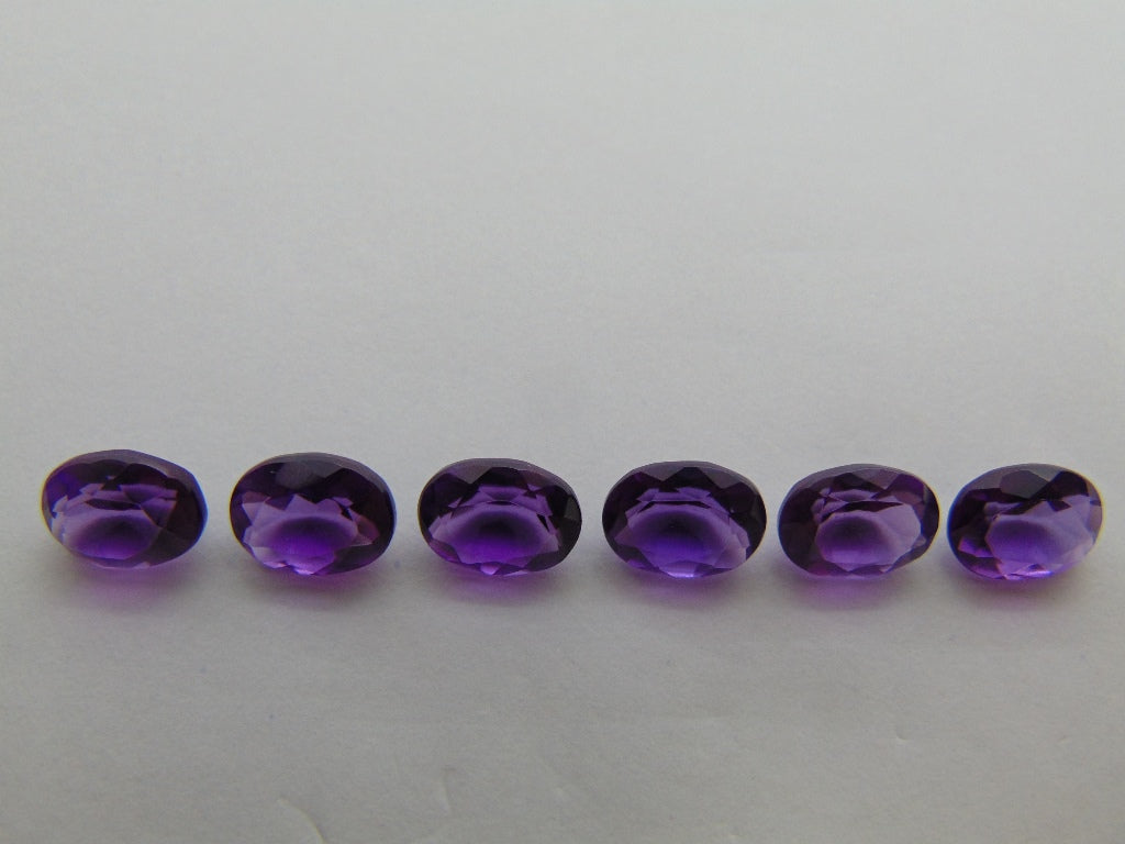 7.15ct Amethysts Calibrated 8x6mm