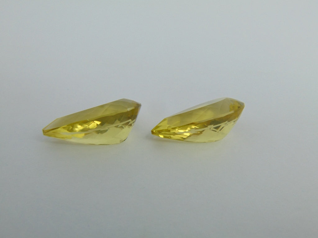33.90cts Quartz (Green Gold) Pair