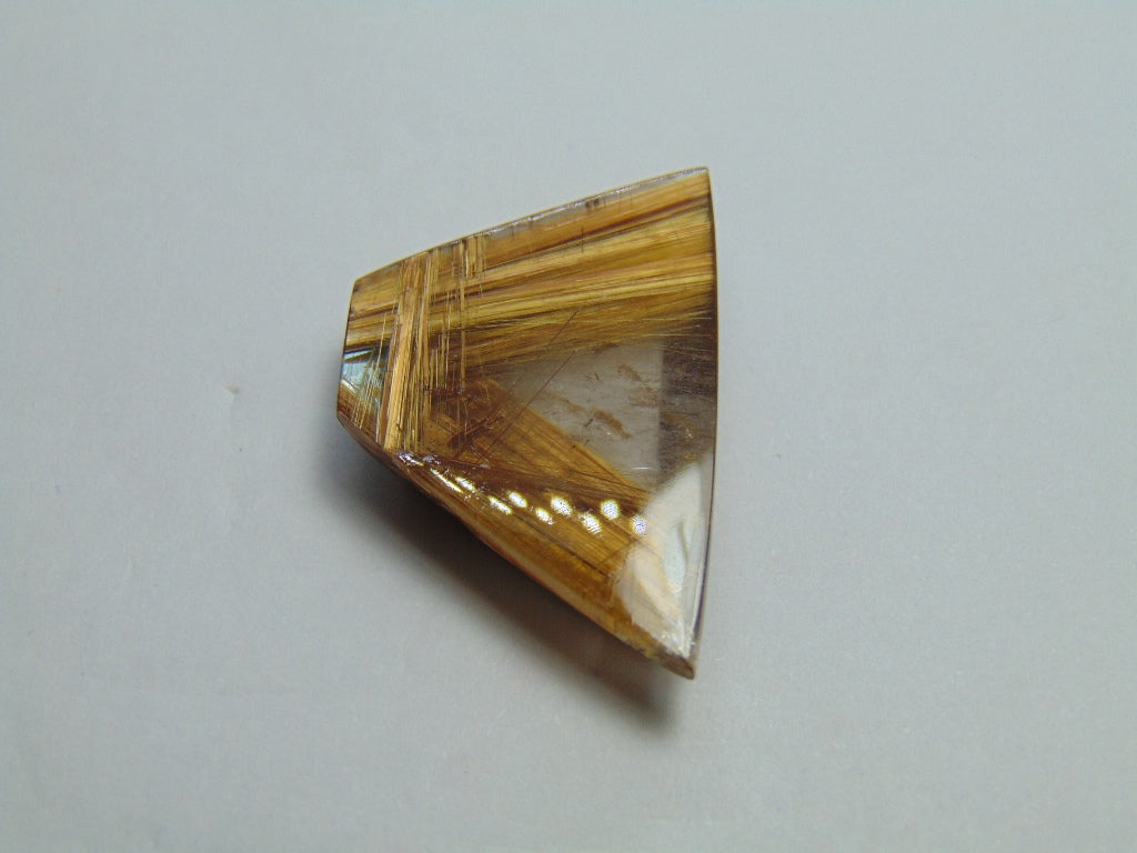 30.45ct Rutile Golden 32x21mm