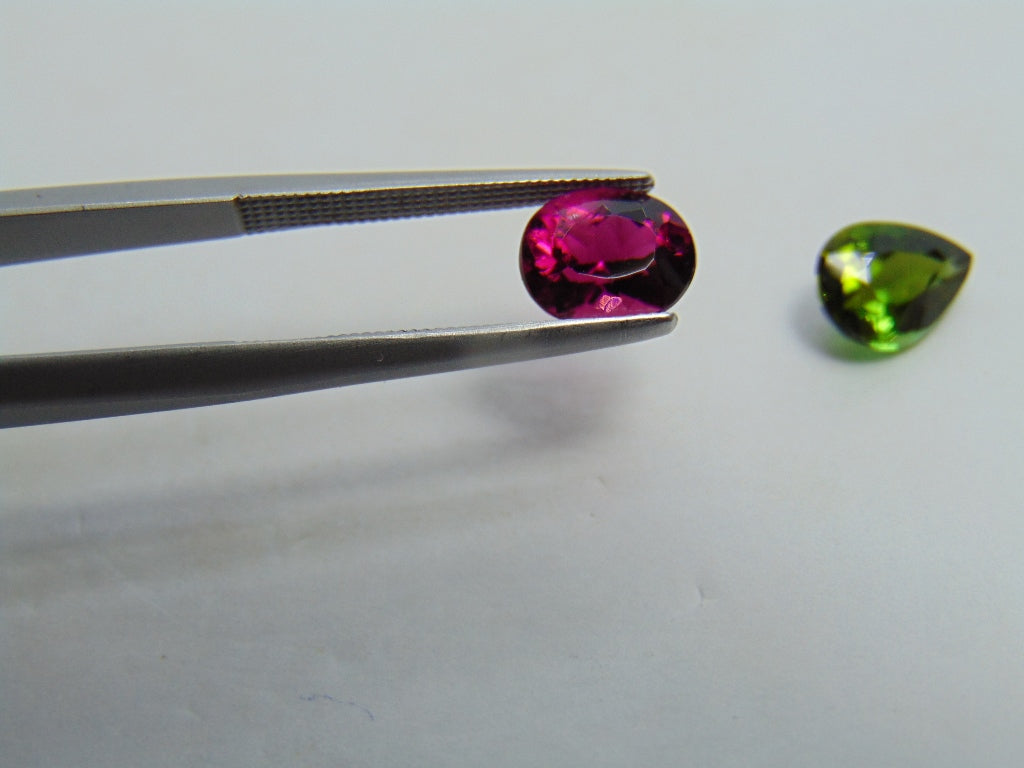 2.85ct Tourmaline 9x7mm 8x6mm