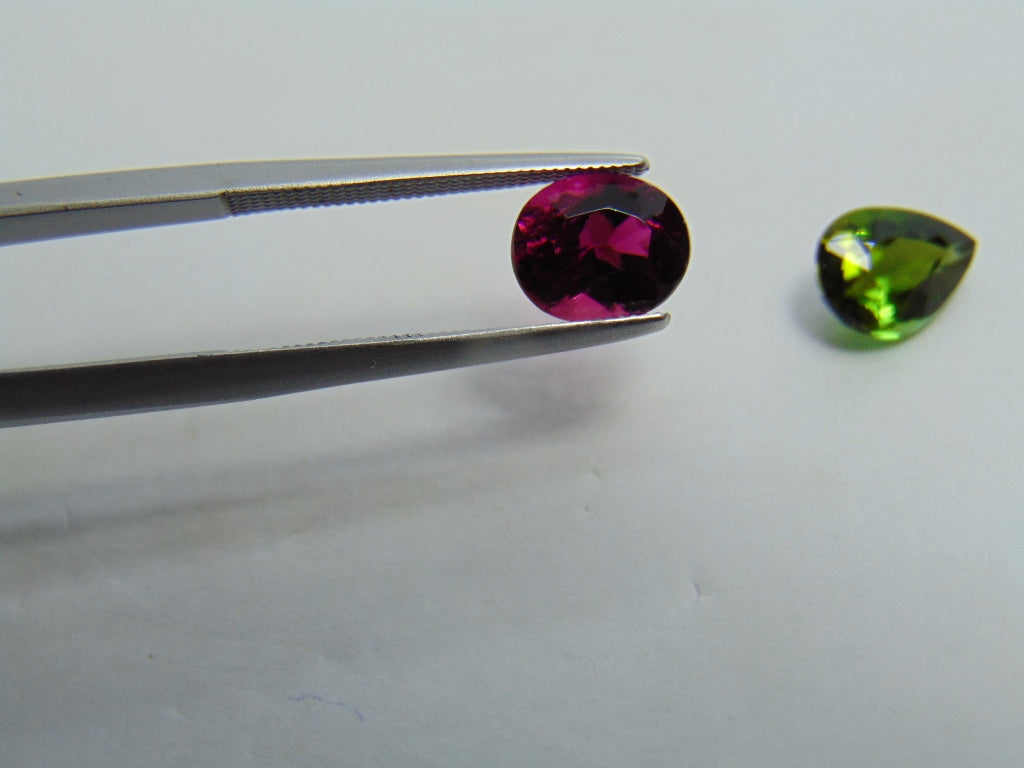 2.85ct Tourmaline 9x7mm 8x6mm