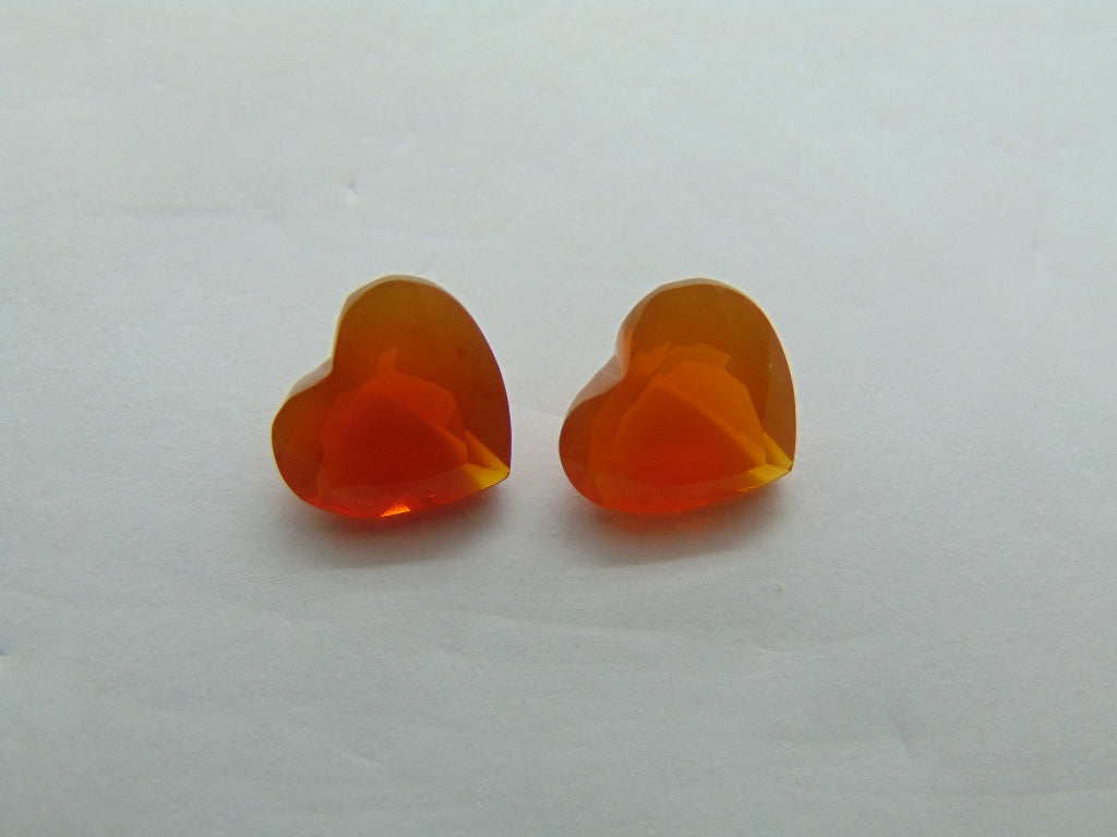 4.10ct Fire Opal Pair 10x9mm