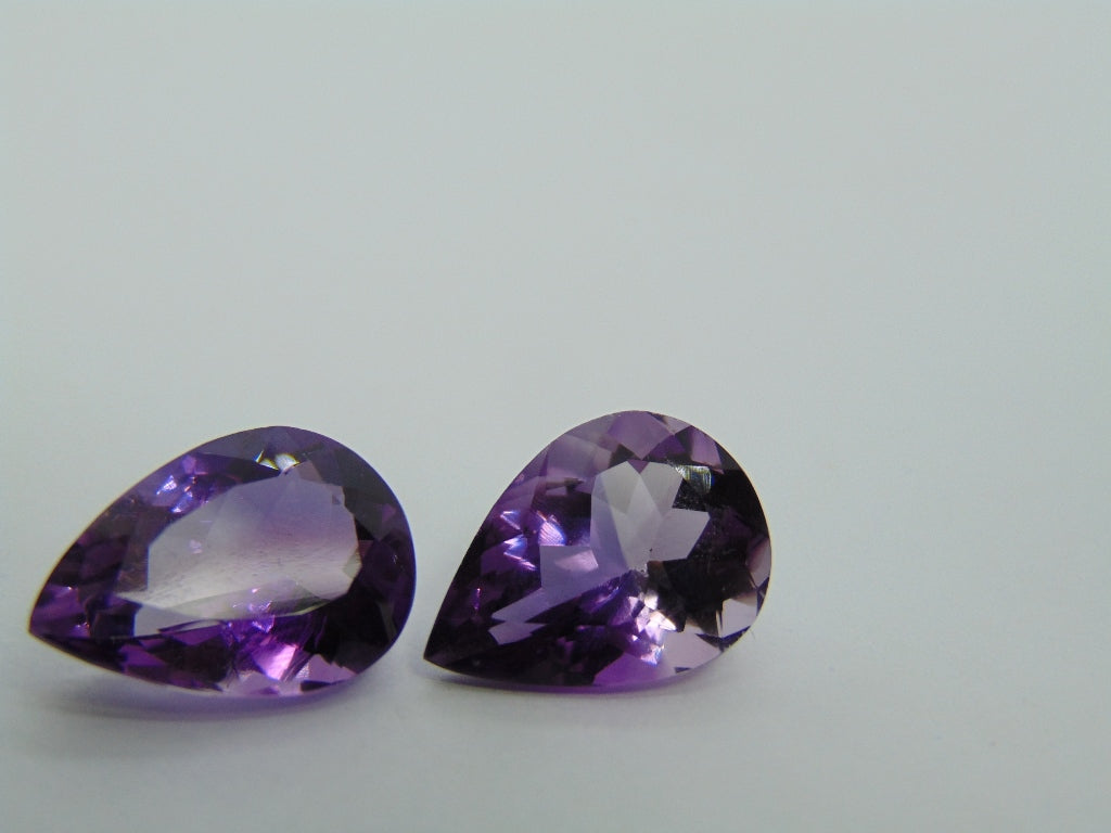 13.40ct Amethyst Bicolor 16x11mm 15x11mm