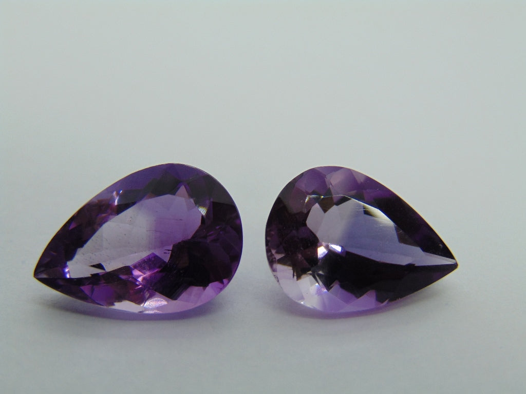 13.40ct Amethyst Bicolor 16x11mm 15x11mm