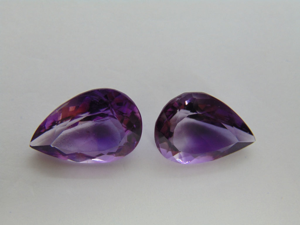 13.40ct Amethyst Bicolor 16x11mm 15x11mm