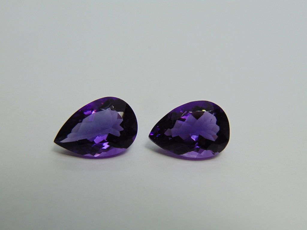 18.85ct Amethyst Pair 18x12mm