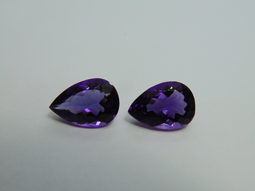 18.85ct Amethyst Pair 18x12mm