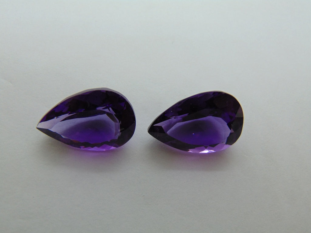 18.85ct Amethyst Pair 18x12mm