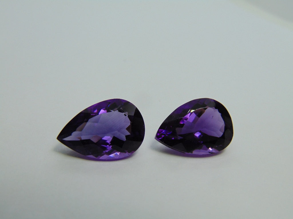 18.85ct Amethyst Pair 18x12mm