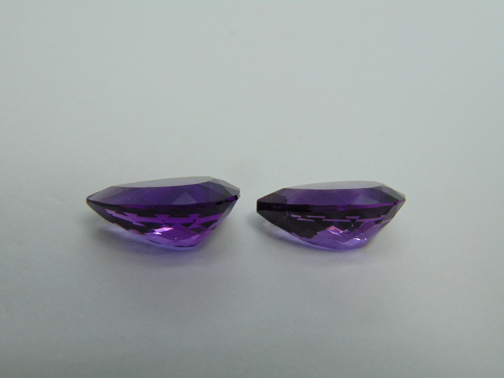 18.85ct Amethyst Pair 18x12mm