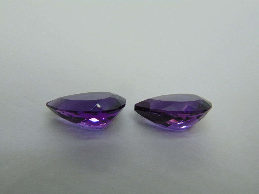 18.85ct Amethyst Pair 18x12mm